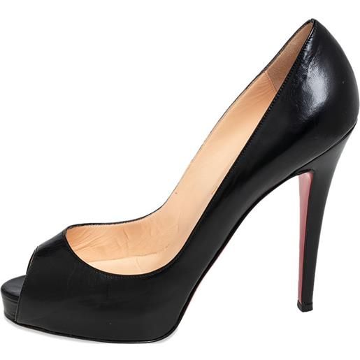 Christian Louboutin Pre-Owned - pumps new very prive 120mm - donna - pelle/pelle/pelle - 38.5 - nero