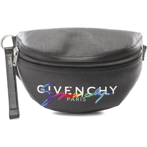 Givenchy Pre-Owned - marsupio con ricamo anni 2010 - uomo - tela - taglia unica - nero