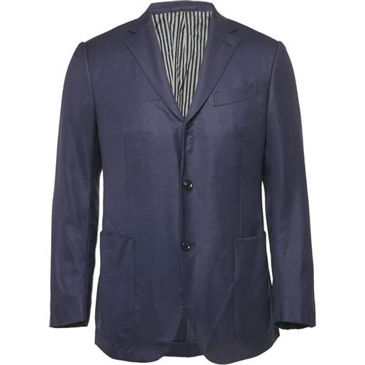 Ermenegildo Zegna Vintage - blazer monopetto in lana - uomo - lana/rayon/cotone - l - blu