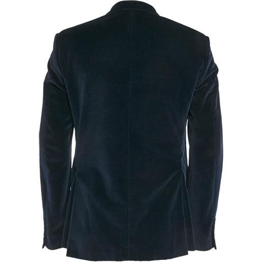 Kenzo Pre-Owned - blazer in velluto - uomo - viscosa/acetato/cotone - 50 - blu