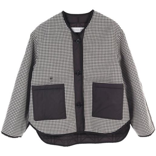 Christian Dior Pre-Owned - giacca bee in misto lana anni 2010 - donna - lana/nylon/poliestere/cotone/poliestere - 38 - nero