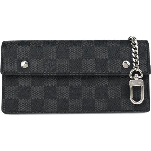 Louis Vuitton Pre-Owned - portafoglio damier graphite 2012 - uomo - pvc/pelle - taglia unica - nero
