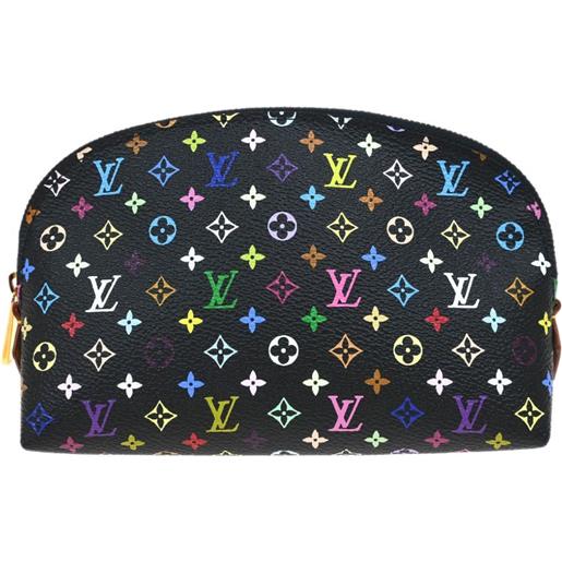 Louis Vuitton Pre-Owned - x takashi murakami trousse make up con monogramma 2012 - donna - pelle di vitello/pvc - taglia unica - nero