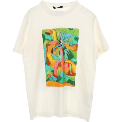 Louis Vuitton Pre-Owned - t-shirt girocollo con stampa anni 2010 - uomo - cotone - l - bianco
