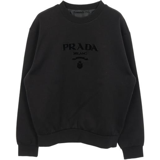 Prada Pre-Owned - felpa con logo anni 2010 - uomo - poliammide/cotone - m - nero