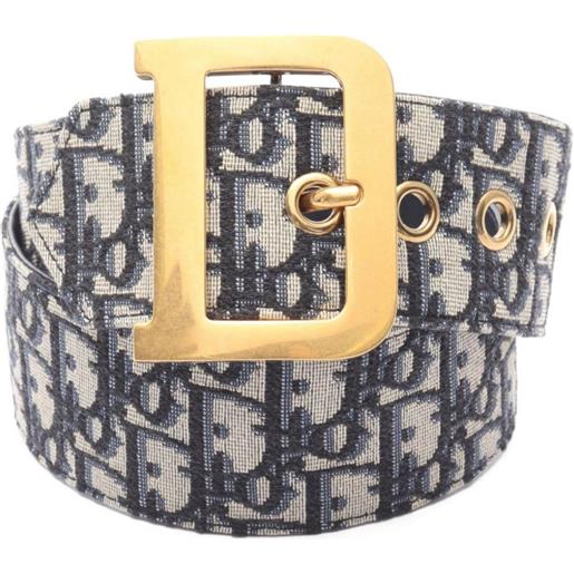 Christian Dior Pre-Owned - cintura con motivo oblique jacquard anni 2010 - donna - tela - 80 - bianco