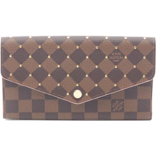 Louis Vuitton Pre-Owned - portafoglio sara con borchie 2019 - donna - pvc - taglia unica - marrone