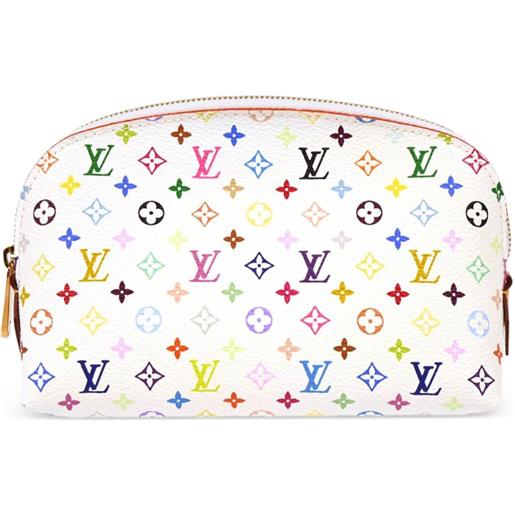 Louis Vuitton Pre-Owned - x takashi murakami trousse make up 2012 - donna - pvc/pelle - taglia unica - bianco