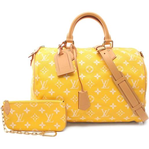 Louis Vuitton Pre-Owned - borsa a mano speedy p9 bandoulière 40 two-way 2021 - uomo - pvc - taglia unica - giallo