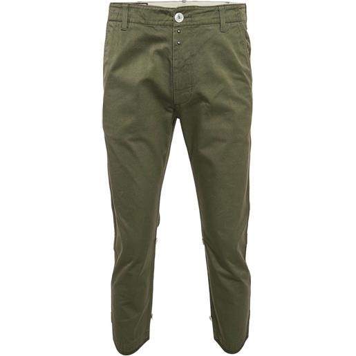 Gucci Pre-Owned - pantaloni con bottoni - uomo - elastam/cotone/poliestere - m - verde