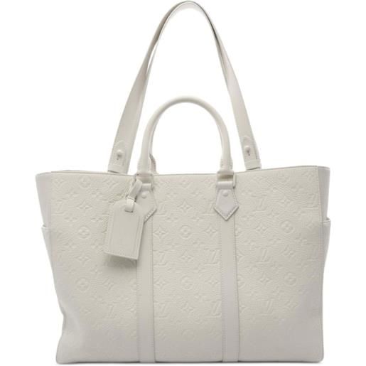 Louis Vuitton Pre-Owned - borsa a spalla sac plat 24h 2021 - uomo - pelle di vitello/tessuto - taglia unica - bianco