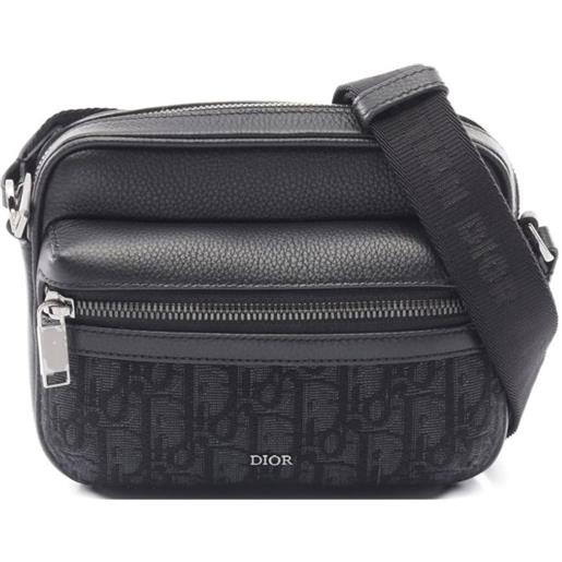 Christian Dior Pre-Owned - borsa messenger mini rider 2.0 anni 2010 - uomo - tela/pelle - taglia unica - nero