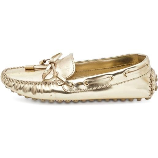 Louis Vuitton Pre-Owned - mocassini gloria - donna - pelle/pelle/gomma/pelle - 35 - oro