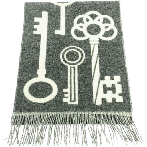 Hermès Pre-Owned - sciarpa in lana anni 2010 - unisex - cashmere/montone - taglia unica - grigio