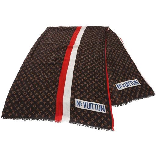 Louis Vuitton Pre-Owned - scialle etor trunk royle stall 2021 - unisex - lana - taglia unica - marrone