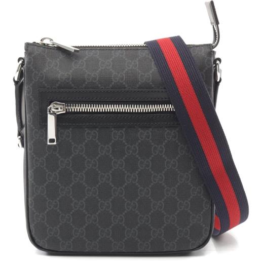 Gucci Pre-Owned - borsa a spalla in tessuto gg supreme anni 2020 - uomo - pvc - taglia unica - nero
