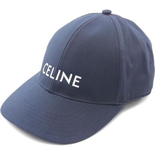 Celine Pre-Owned - cappello da baseball con logo anni 2010 - donna - cotone - m - blu