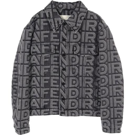 Fendi Pre-Owned - x marc jacobs giacca con logo jacquard anni 2010 - uomo - cotone - 54 - grigio