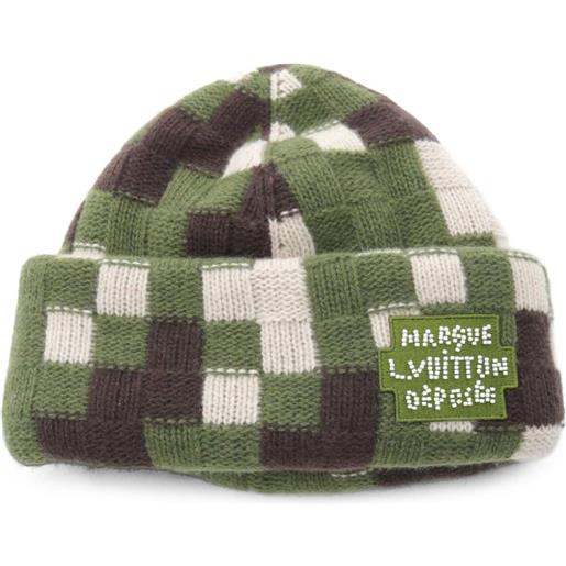 Louis Vuitton Pre-Owned - berretto damouflage 2023 - uomo - lana/poliestere - taglia unica - verde