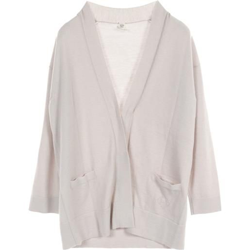 Hermès Pre-Owned - cardigan lungo anni 2010 - donna - cashmere - 36 - grigio