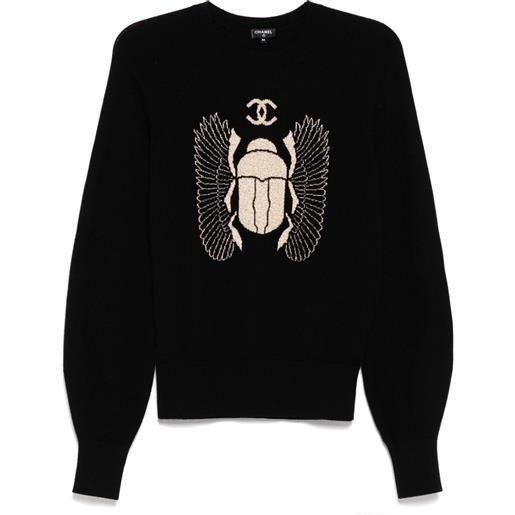 CHANEL Pre-Owned - maglione chanel 2001 - donna - cashmere - taglia unica - nero