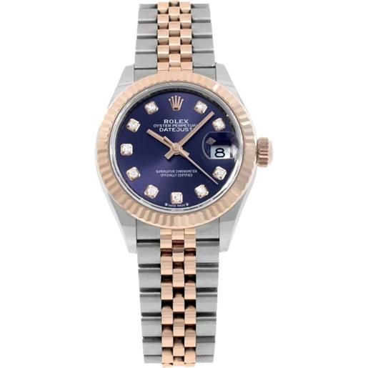 Rolex - datejust 28mm - donna - oro everose/acciaio inossidabile - taglia unica - viola