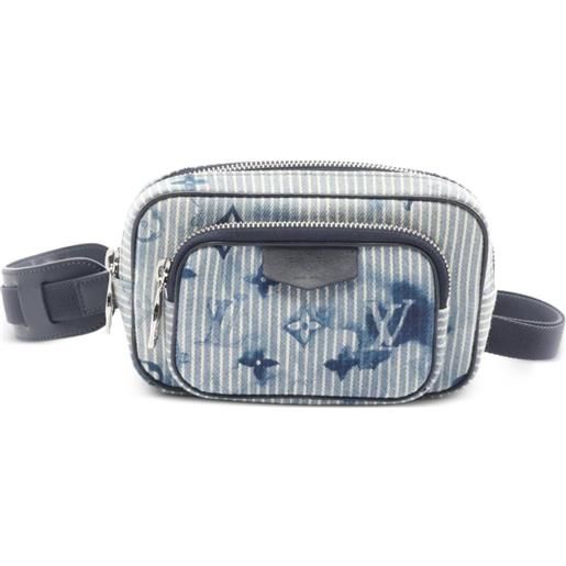 Louis Vuitton Pre-Owned - marsupio outdoors pochette 2021 - uomo - tela/pelle di vitello - taglia unica - blu