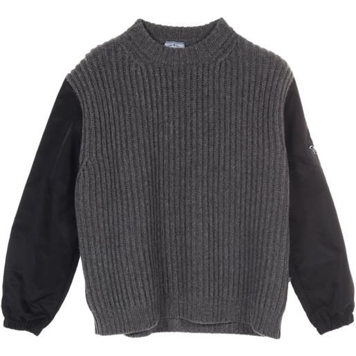 Prada Pre-Owned - maglione in cashmere e lana anni 2010 - donna - cashmere/lana/poliammide riciclato - 36 - grigio