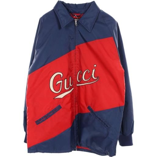 Gucci Pre-Owned - giacca con ricamo anni 2010 - uomo - poliammide/poliammide - taglia unica - blu