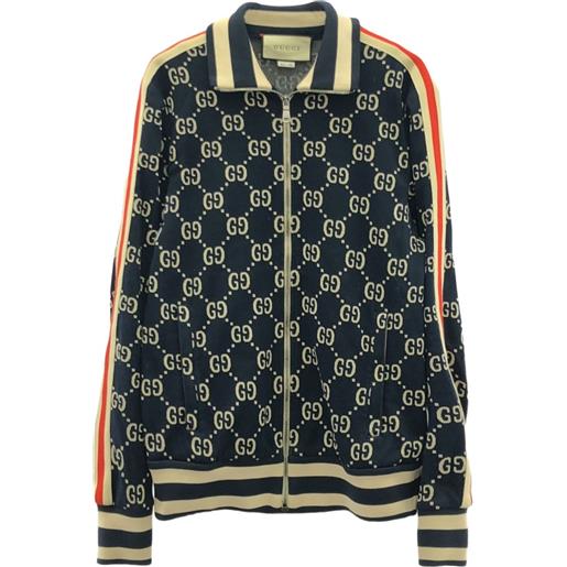 Gucci Pre-Owned - giacca double g anni 2010 - unisex - poliammide/cotone - taglia unica - blu