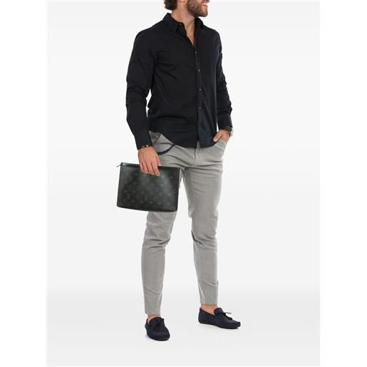 Louis Vuitton Pre-Owned - clutch voyage mm - uomo - pelle di vitello/tela - taglia unica - nero