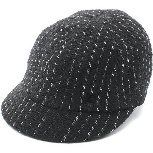 CHANEL Pre-Owned - cappello in tweed 1986-1988 - donna - cotone/poliestere - taglia unica - nero