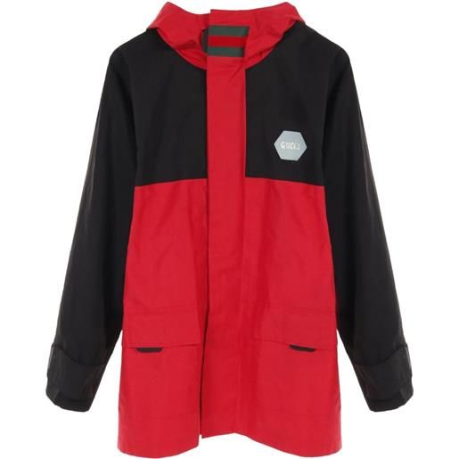 Gucci Pre-Owned - giacca gucci 100 con decorazione web anni 2000 - uomo - cotone/poliammide - 50 - rosso