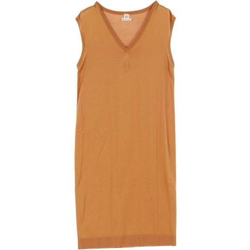 Hermès Pre-Owned - abito con logo h 2010 - donna - seta - 36 - arancione