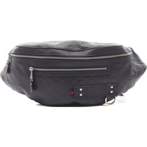 Gucci Pre-Owned - marsupio gg anni 2010 - uomo - pelle di vitello - taglia unica - nero