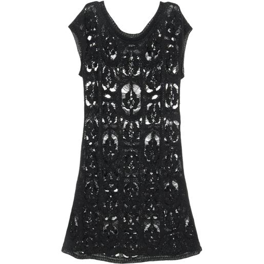 CHANEL Pre-Owned - abito in maglia 1986-1988 - donna - lana/seta - 38 - nero