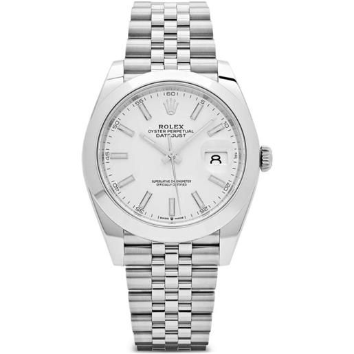 Rolex - datejust 41mm 2025 - unisex - acciaio inossidabile - taglia unica - bianco