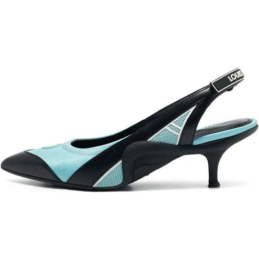 Louis Vuitton Pre-Owned - pumps archlight con cinturino posteriore 70mm - donna - raso/tessuto/pelle/gomma/pelle - 38 - blu