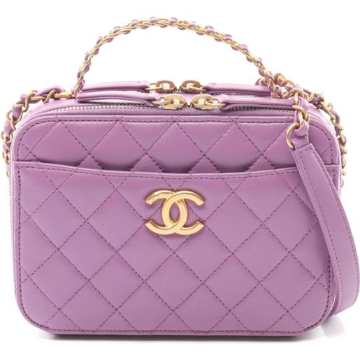 CHANEL Pre-Owned - trousse matelasse 2021 - donna - pelle di agnello - taglia unica - viola