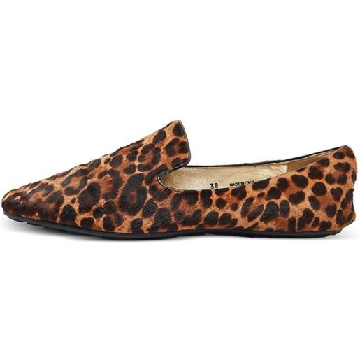 Jimmy Choo Pre-Owned - sandali slides leopardati - donna - pelle/gomma/cavallino - 38 - marrone