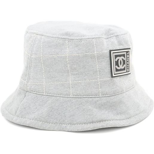 CHANEL Pre-Owned - cappello bucket 2000-2015 - unisex - cotone/cotone - taglia unica - grigio
