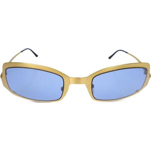 CHANEL Pre-Owned - occhiali da sole squadrati 1990-2000 - donna - acrilico/placcatura in oro - taglia unica