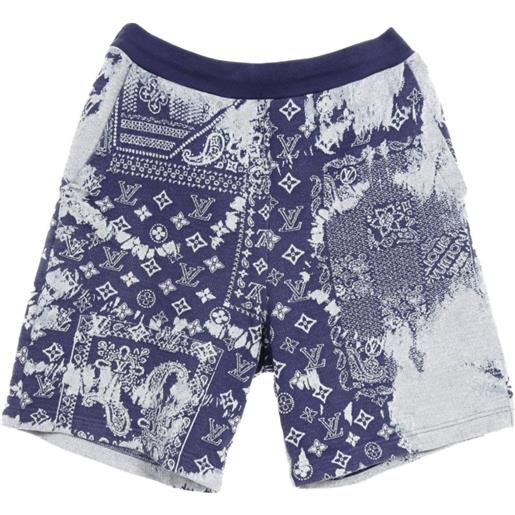 Louis Vuitton Pre-Owned - shorts con monogramma 2010 - uomo - cotone - m - blu