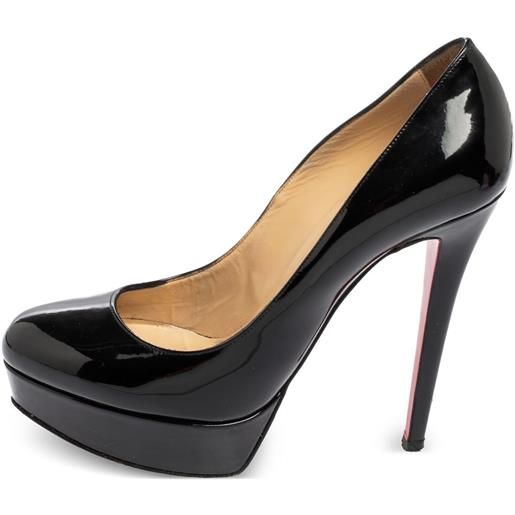 Christian Louboutin Pre-Owned - pumps in pelle con tacco - donna - pelle/pelle lucida/pelle - 38.5 - nero