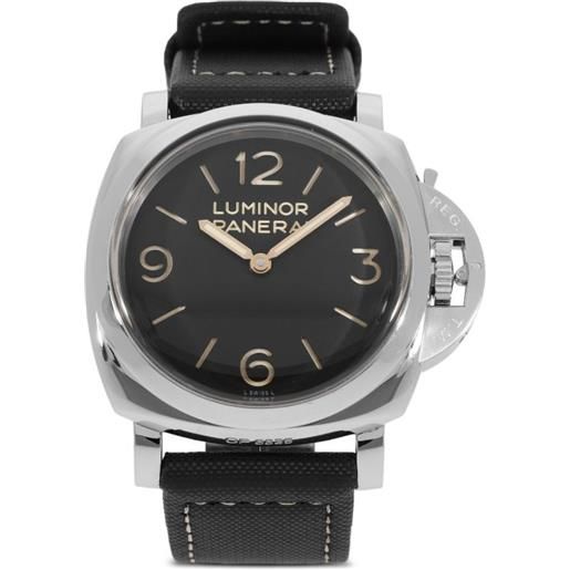 Panerai - luminor 48mm 2012 - uomo - acciaio inossidabile/pelle di vitello - taglia unica - nero