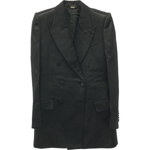 Gucci Pre-Owned - blazer doppiopetto 2000 - uomo - rayon - 40 - nero
