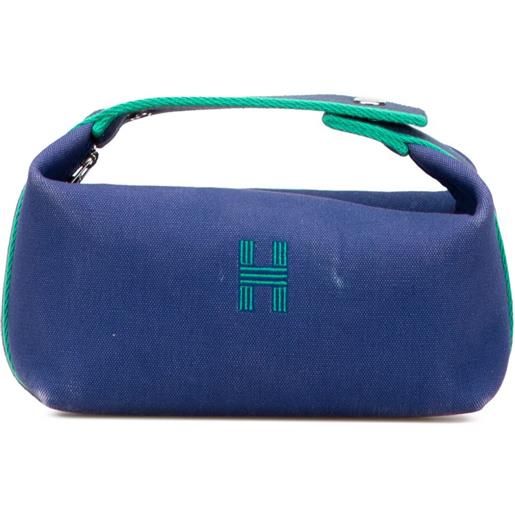 Hermès Pre-Owned - trousse bride a brac piccola in tela 2020-2025 - donna - tela - taglia unica - blu