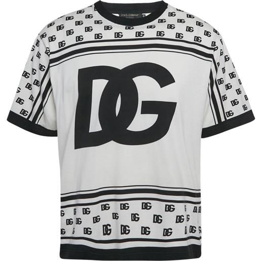 Dolce & Gabbana Pre-Owned - t-shirt in cotone con logo - uomo - cotone - m - bianco