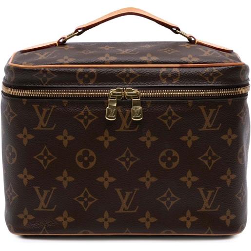 Louis Vuitton Pre-Owned - trousse make up nice mini case con monogramma 2020 - donna - pelle/tela - taglia unica - marrone
