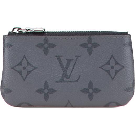 Louis Vuitton Pre-Owned - borsellino portachiavi con monogramma eclipse reverse trio 2023 - unisex - tela - taglia unica - grigio
